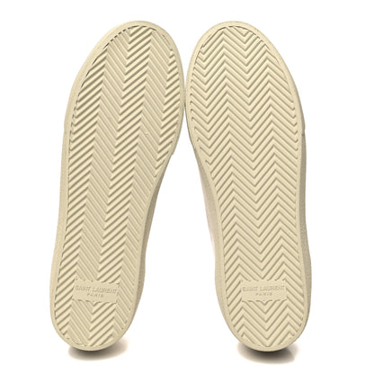 Saint Laurent Distressed Suede Womens Court Classic Sneakers 39 White Pink 5 of 8