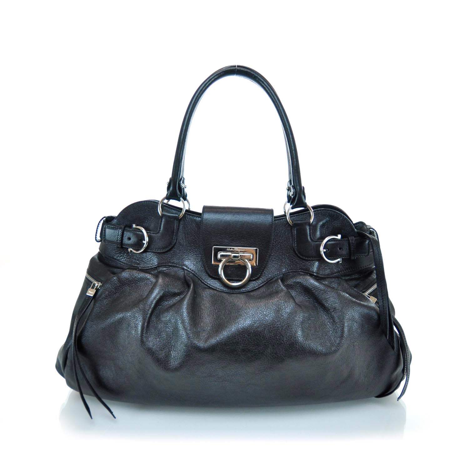 FASHIONPHILE SALVATOREFERRAGAMOLeatherMarisaBlack 1 of 10