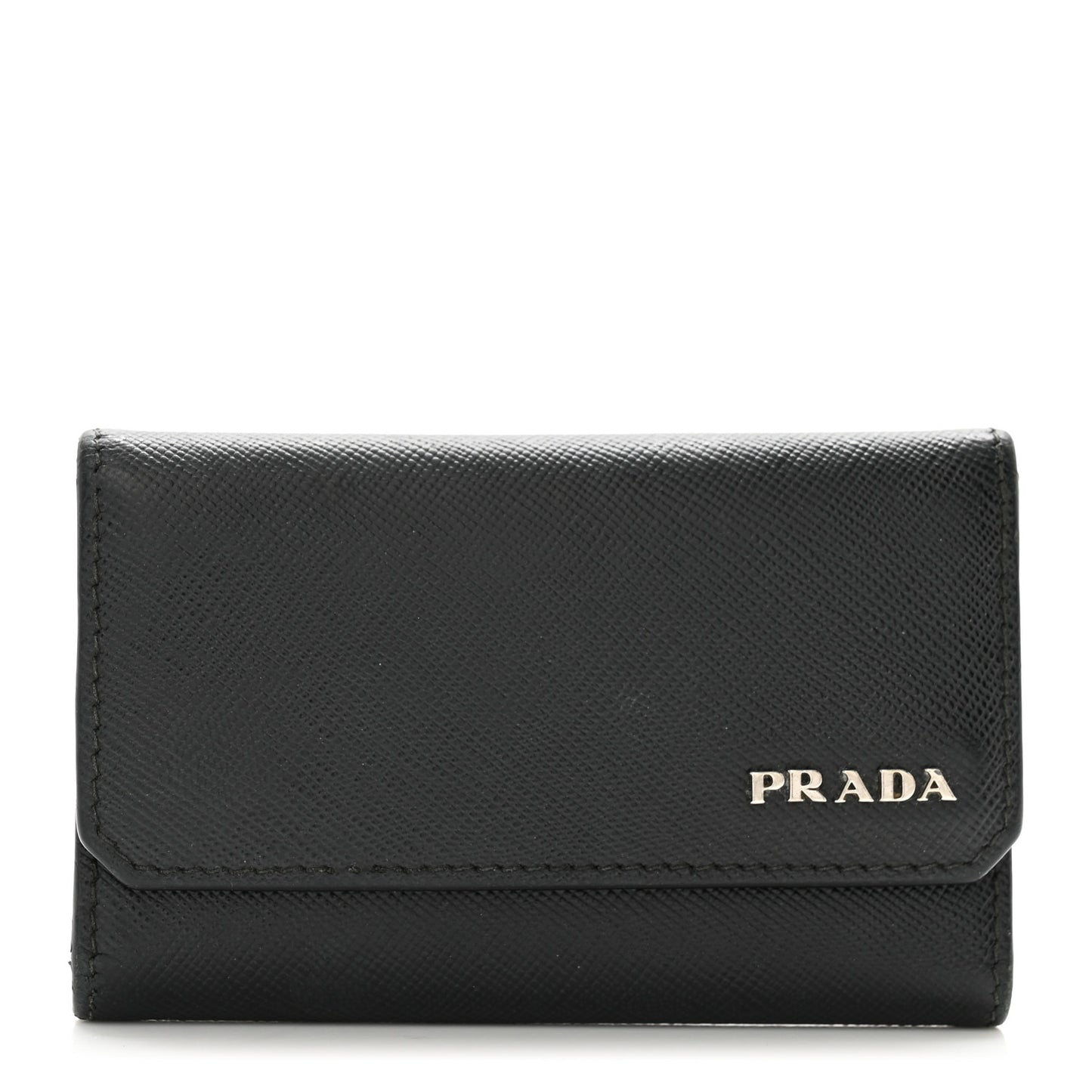 Saffiano 6 Key Holder Black