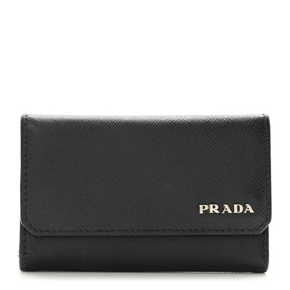 Prada Saffiano 6 Key Holder Black 1 of 11