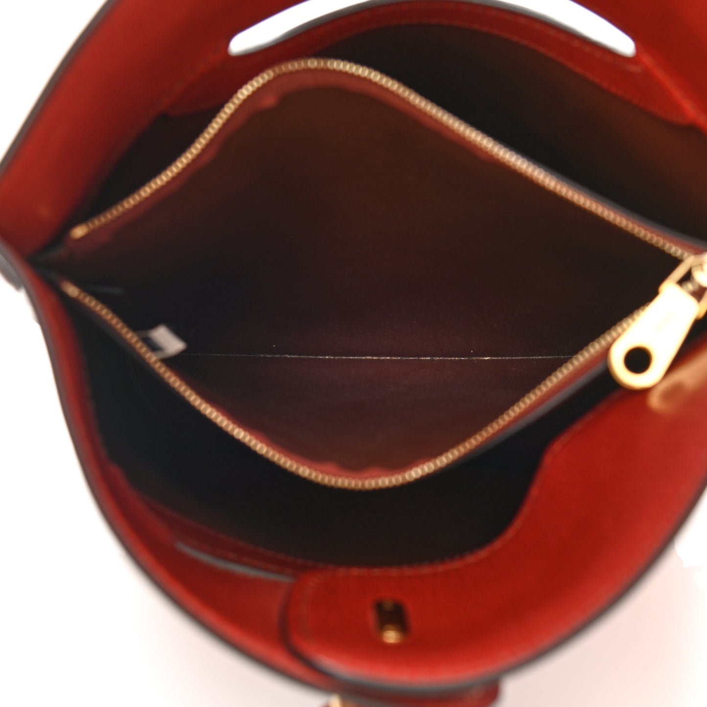 Smooth Calfskin Medium Aby Bucket Bag Brown