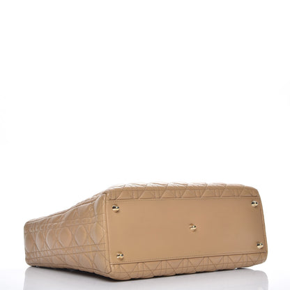 Christian Dior Lambskin Cannage Large Lady Dior Beige 5 of 8