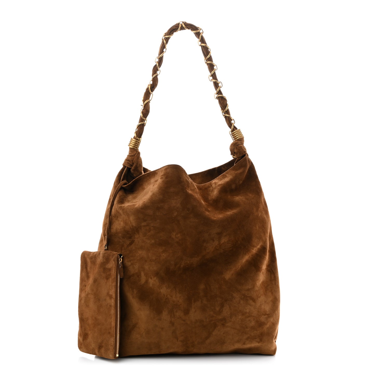 Suede Amalia Hobo Caramel Cognac