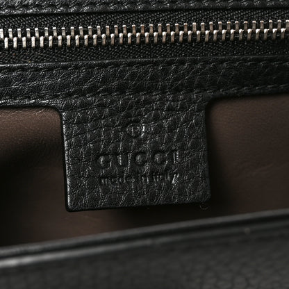 Gucci Calfskin Studded Medium Miss Bamboo Shoulder Bag Black 6 of 10
