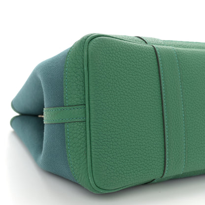 Hermes Toile Negonda Garden Party Tote 30 TPM Vert Bosphore Vert Vertigo 10 of 11