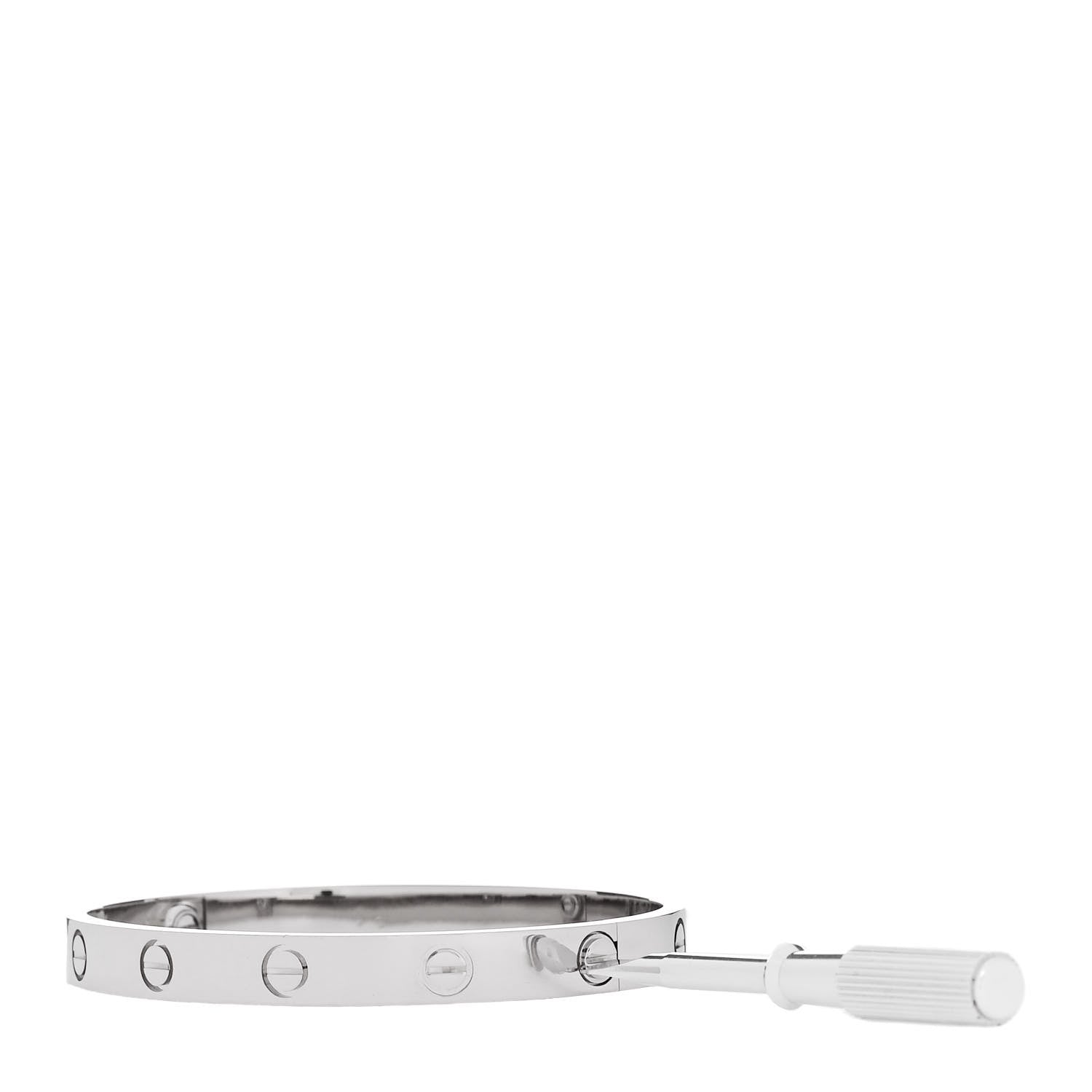 Cartier 18K White Gold LOVE Bracelet 16 3 of 9