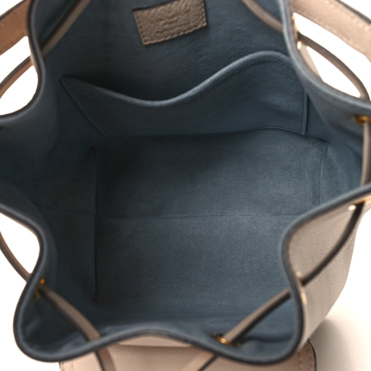 Calfskin Lockme Bucket MM Greige