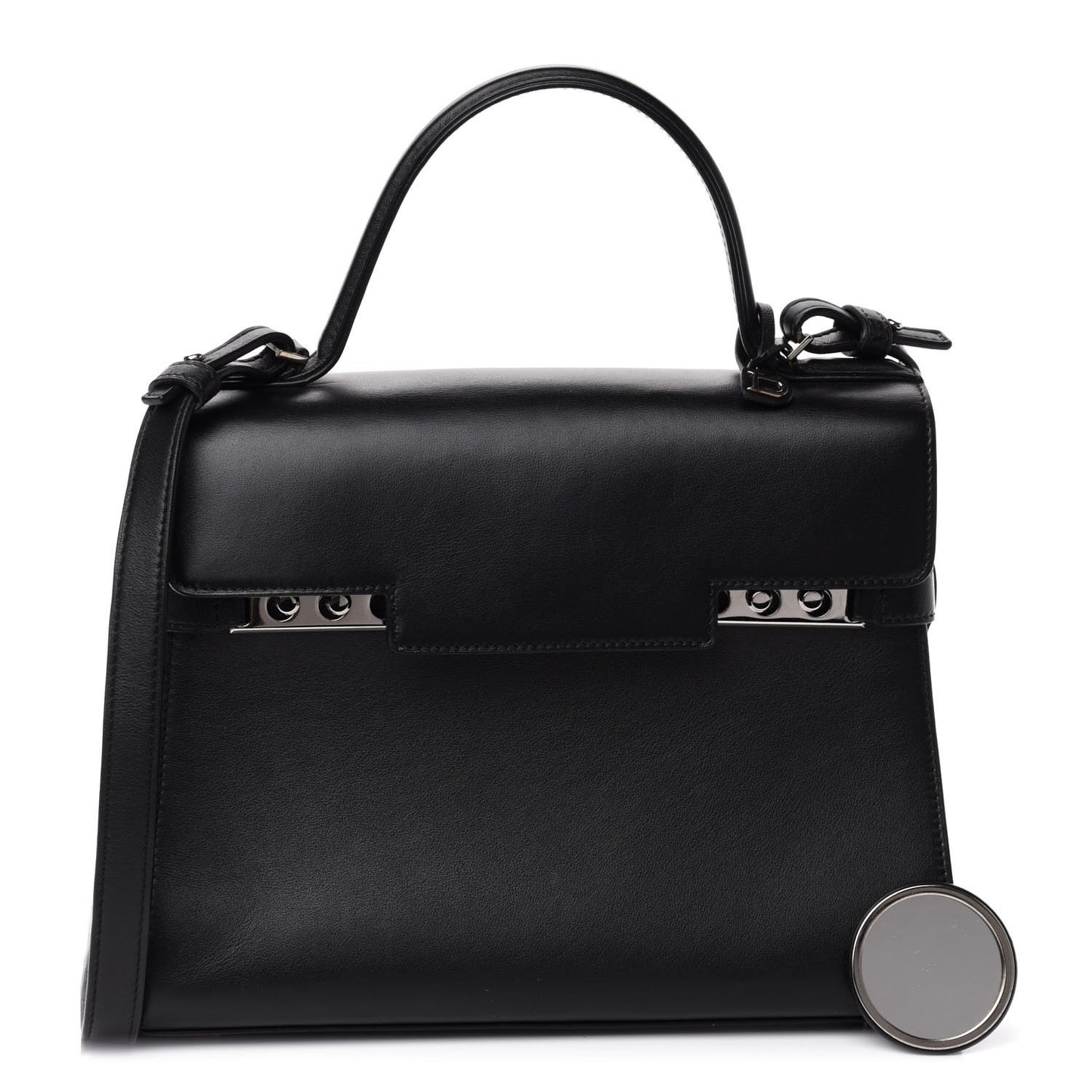 Calfskin MM Tempete Satchel Black