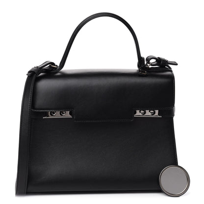 Delvaux Calfskin MM Tempete Satchel Black 3 of 11