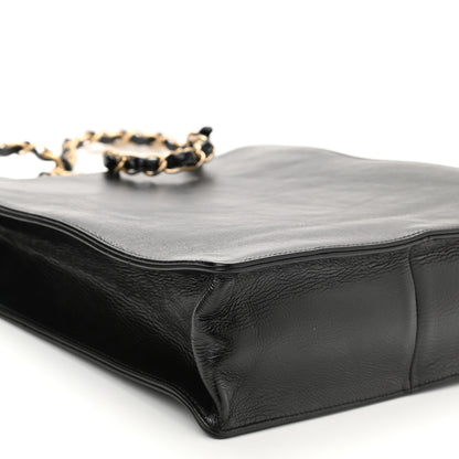 Chanel Shiny Aged Calfskin North South Shopping Bag Black 10 of 10