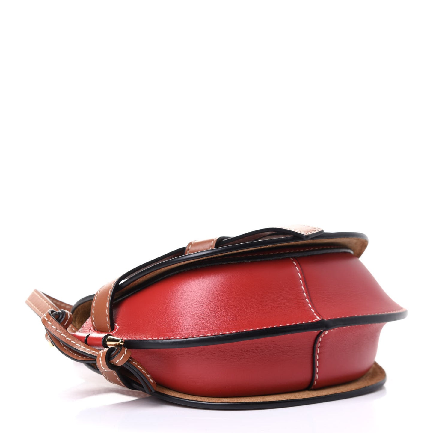Calfskin Mini Gate Crossbody Bag Garnet Pomodoro