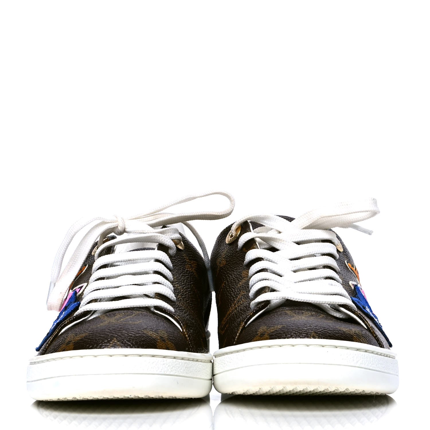 Louis Vuitton Calfskin Monogram LV Black Heart Sneakers 36 Cacao 2 of 4