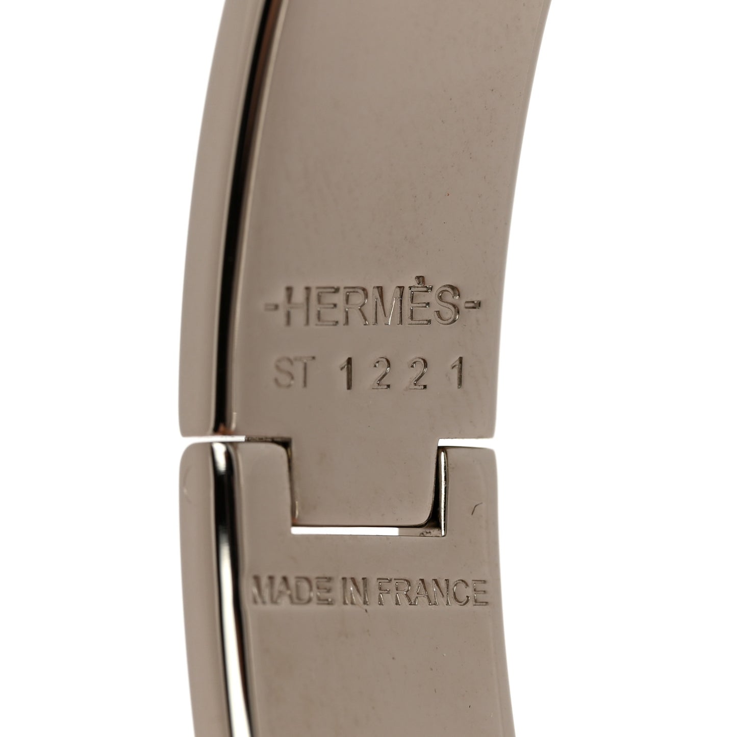 Enamel Narrow Clic Clac H Bracelet PM White