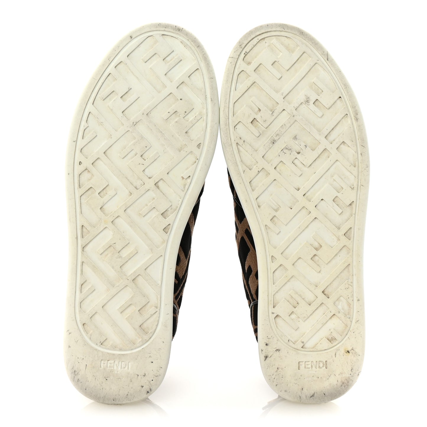 X SARA COLEMAN Canvas FF Vertigo Embroidered Womens Rise Slip On Sneakers 36.5 Tobacco Black