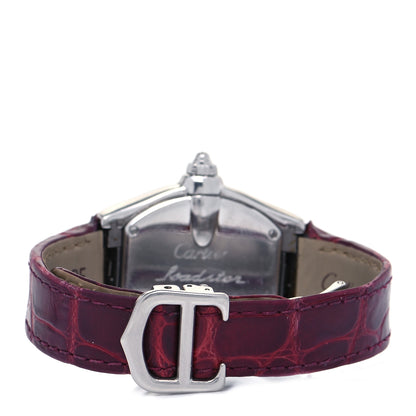 Cartier Stainless Steel Alligator 31mm Roadster Quartz Watch Red 3 of 5