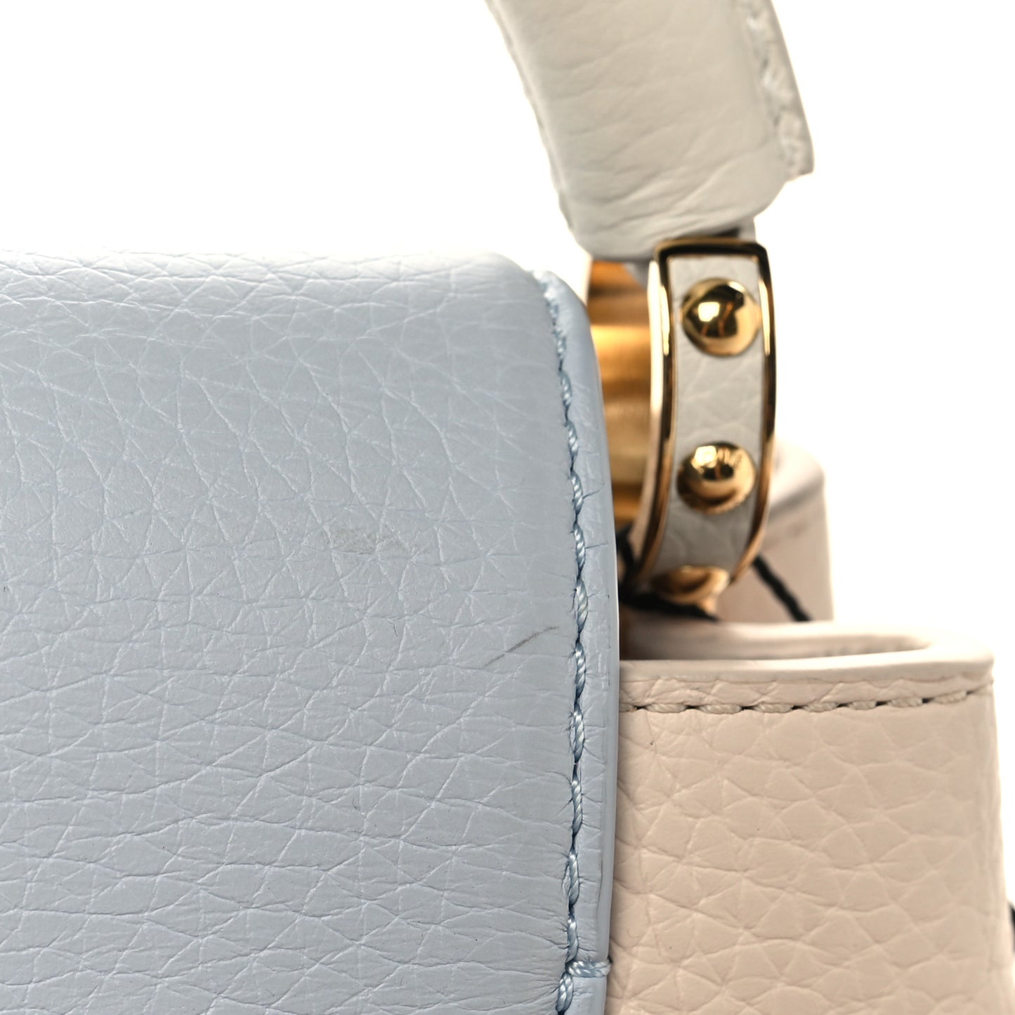 Taurillon LV Capucines Mini Blush Olyme Blue White