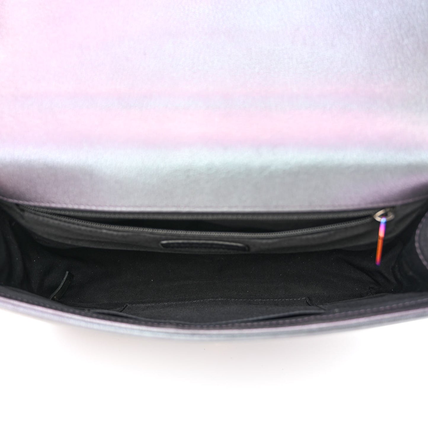 Iridescent Goatskin Quilted New Medium Boy Flap Purple
