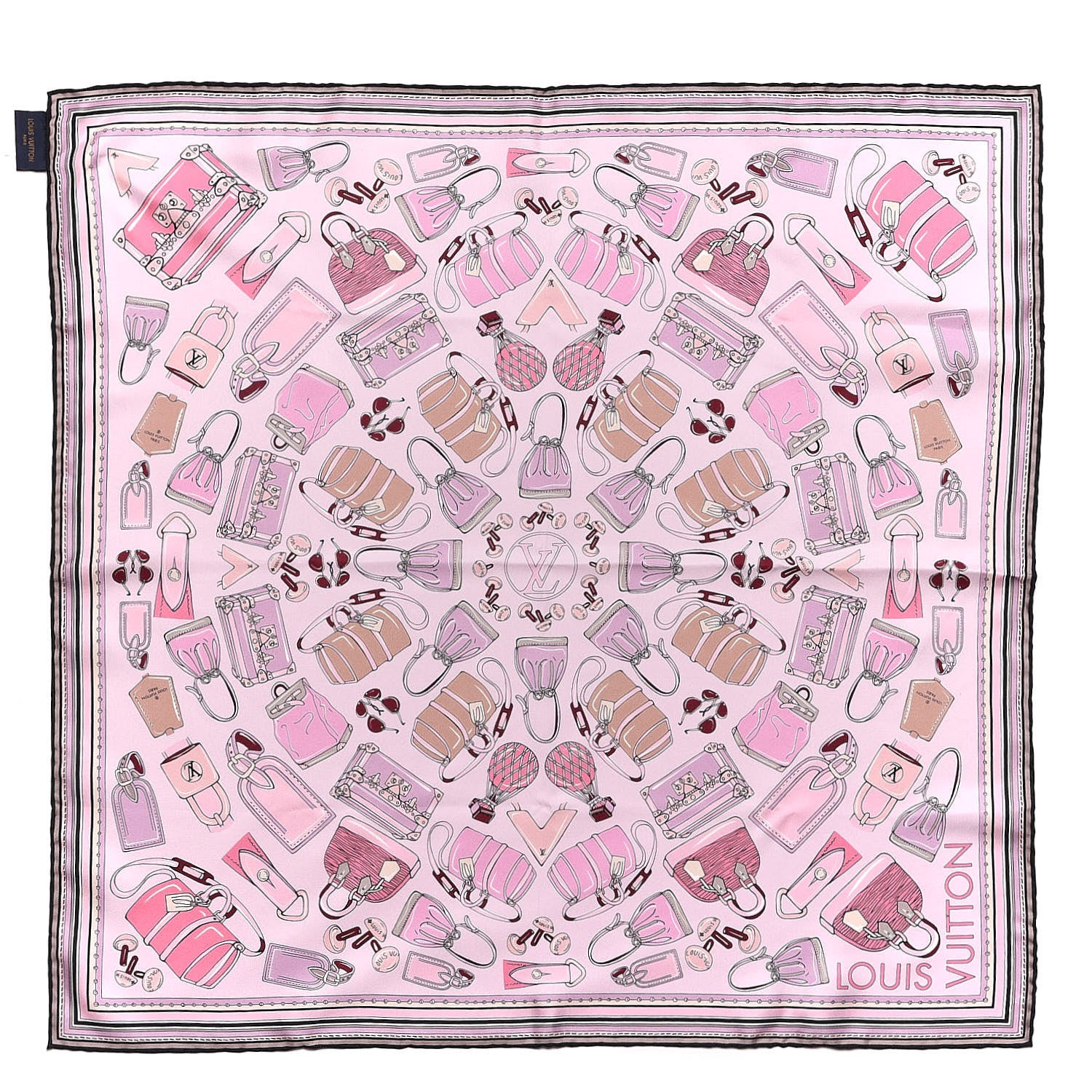 Louis Vuitton Silk Essentials LV Square Scarf Rose 1 of 7