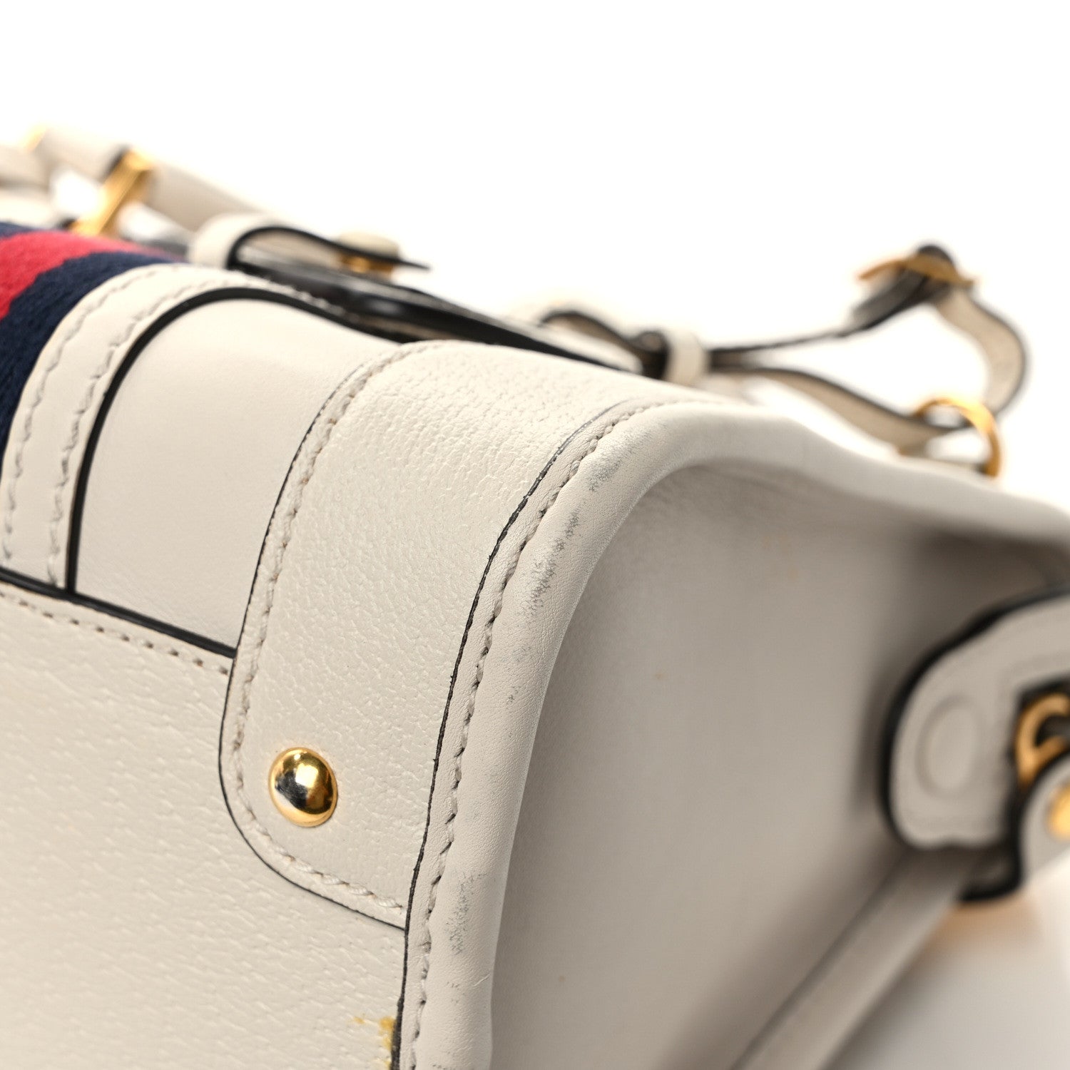 Gucci Koi Calfskin Small Bauletto Duffle Top Handle Bag Mystic White 11 of 17