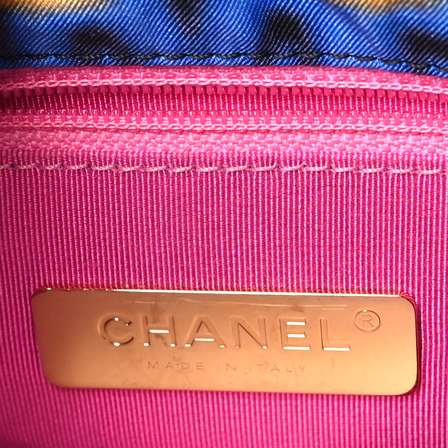 Chanel Fabric Printed Medium Chanel 19 Flap Black Multicolor 6 of 9