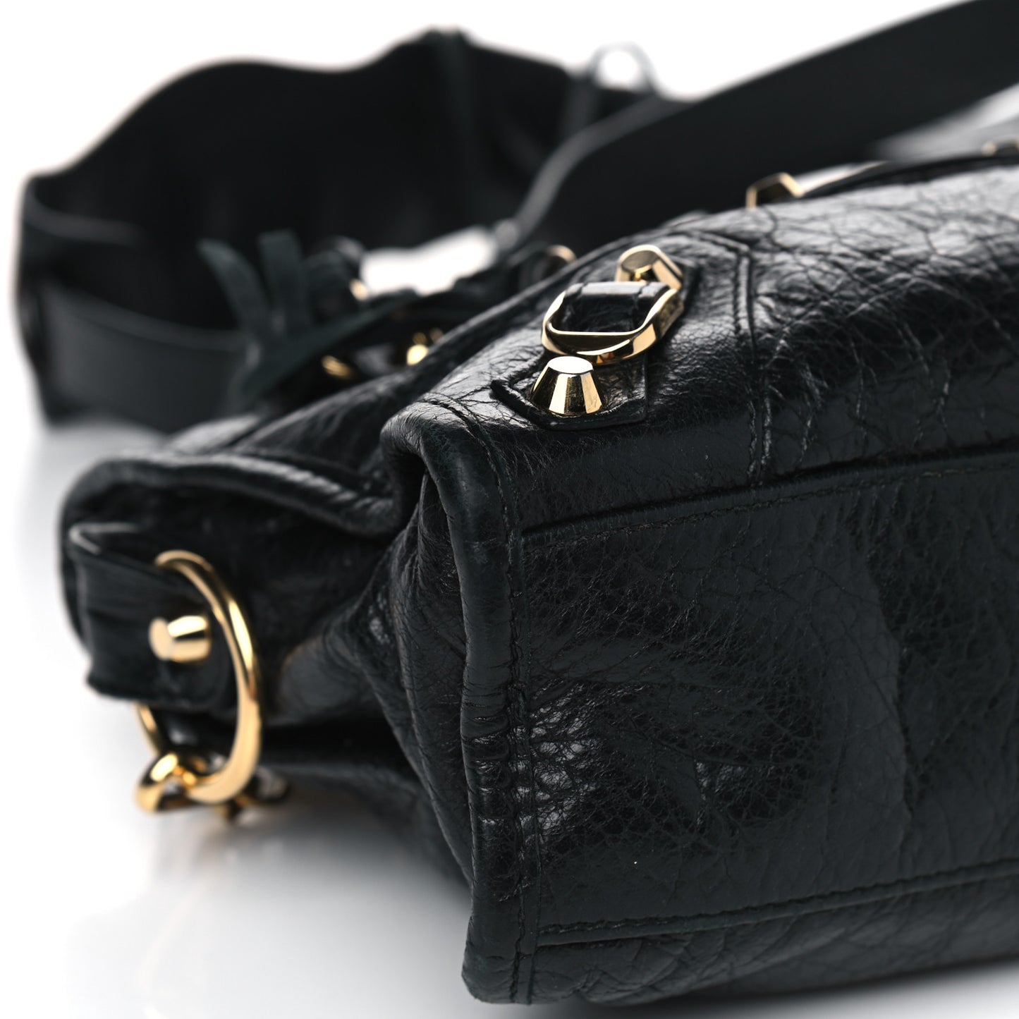 Agneau Classic Gold Hardware Mini City Black