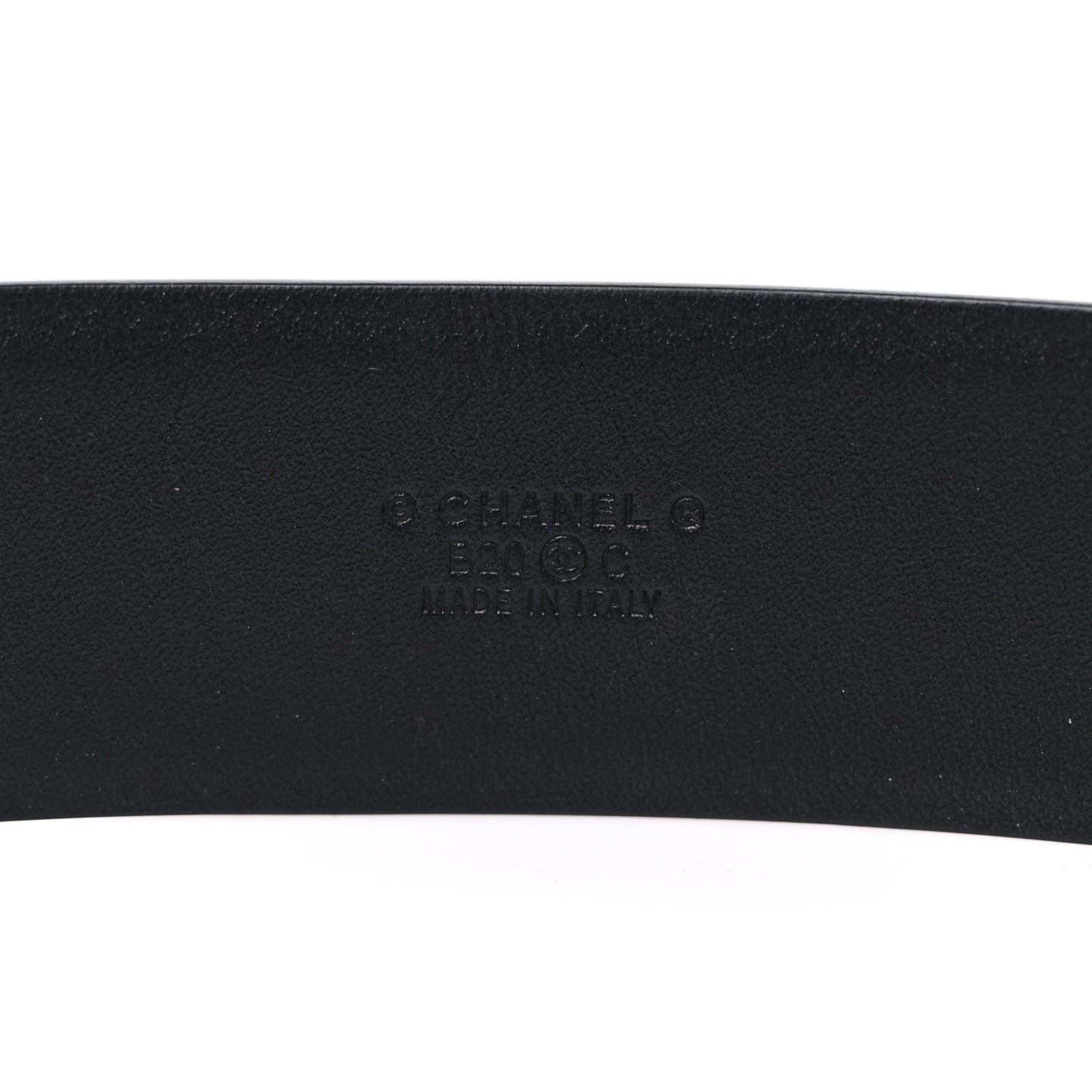 Patent Calfskin CC Belt 80 32 Black