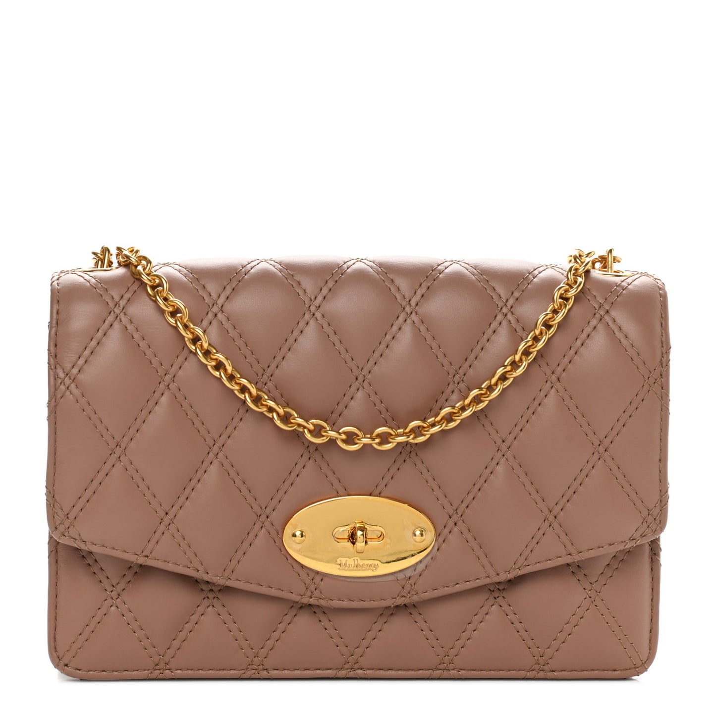 Smooth Calfskin Quilted Small Darley Shoulder Bag Dark Blush