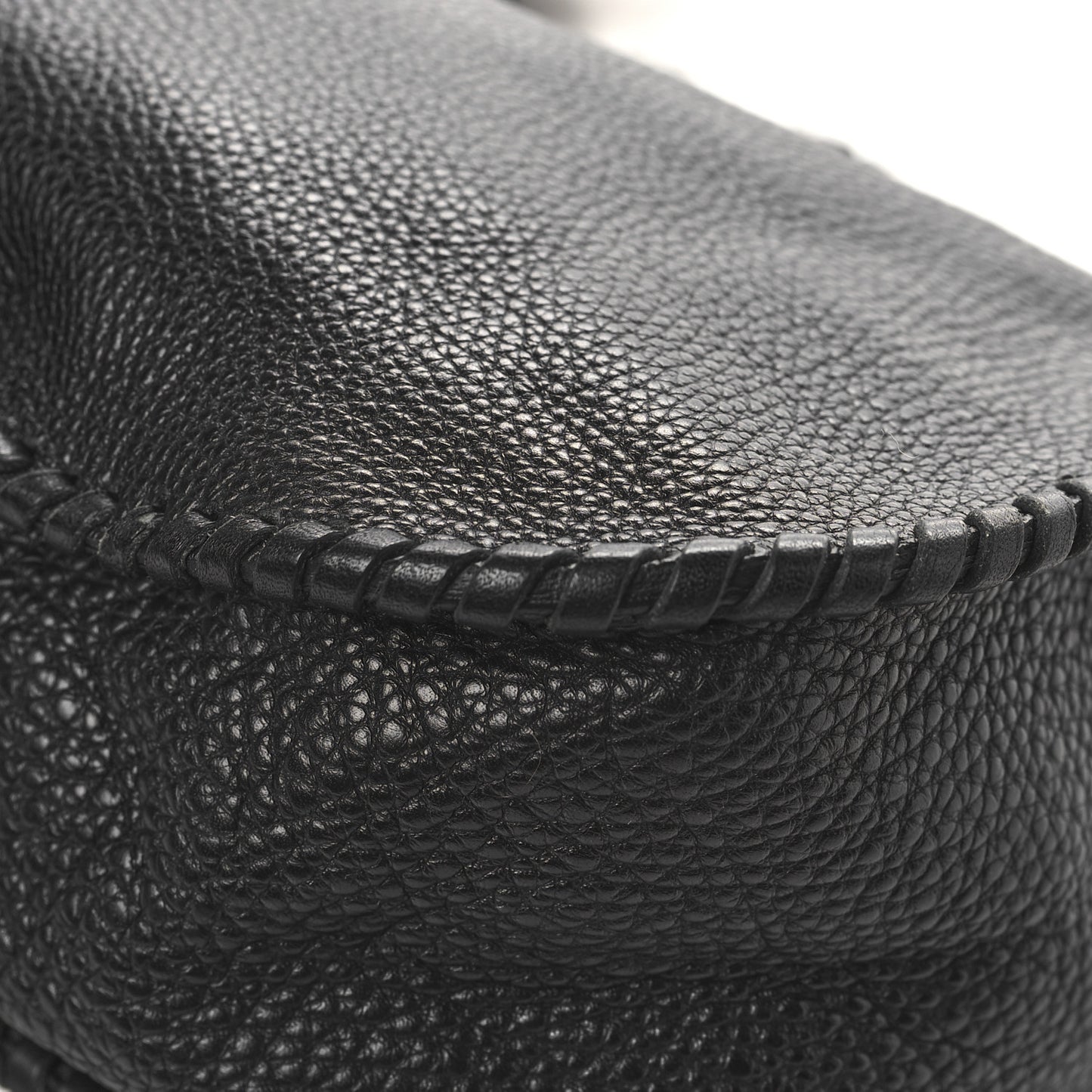 Vitello Daino Chain Braided Hobo Black