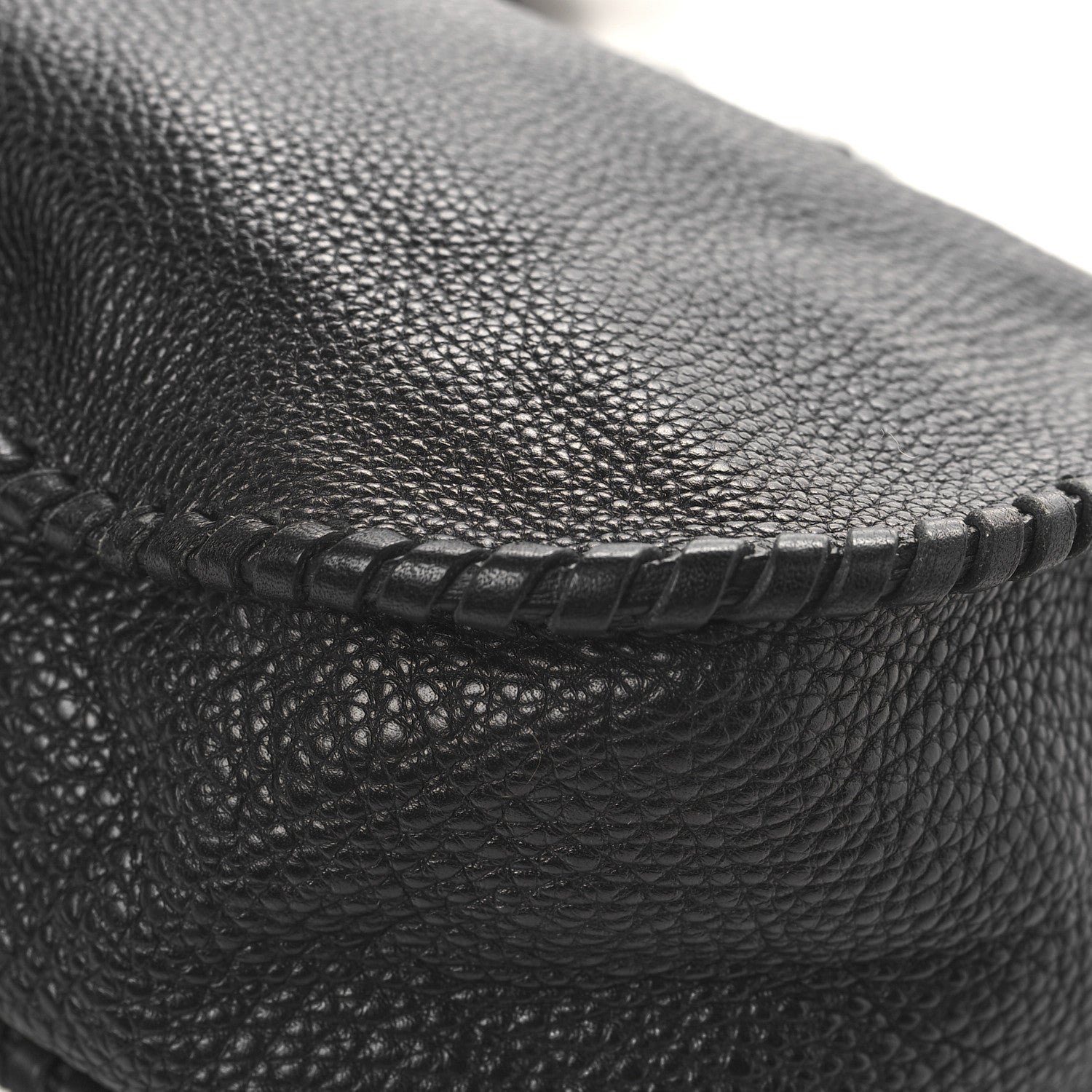 Prada Vitello Daino Chain Braided Hobo Black 9 of 11