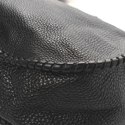 Prada Vitello Daino Chain Braided Hobo Black 9 of 11
