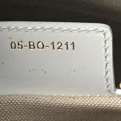 Christian Dior Calfskin Star Medium Dior Vibe Zip Bowling Bag White Blue 7 of 9