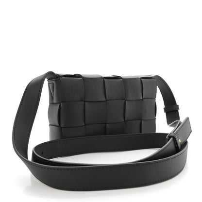 Bottega Veneta Lambskin Maxi Intreccio Small Cassette Crossbody Bag Black 3 of 11