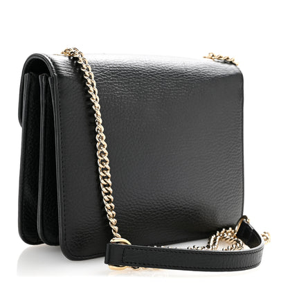Gucci Dollar Calfskin Small Interlocking G Shoulder Bag Black 3 of 17