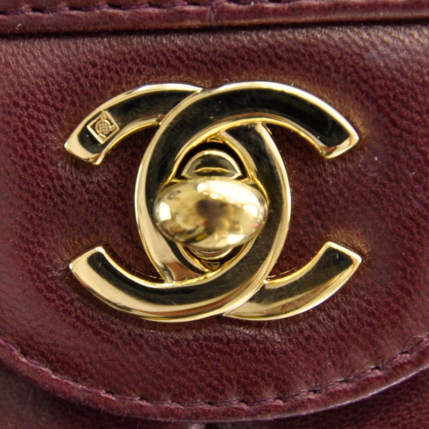 Lambskin East West Chocolate Bar Flap