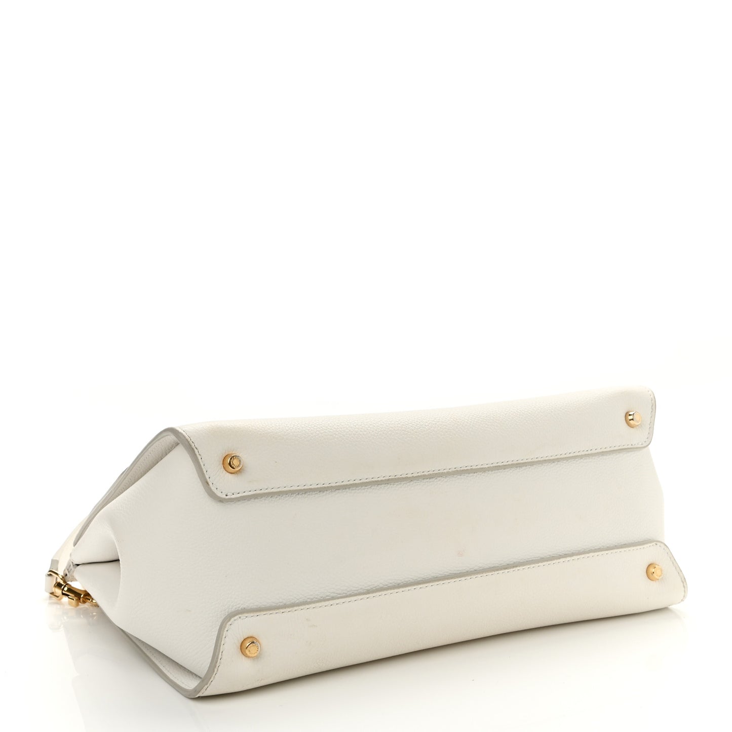 Calfskin Medium Sicily Soft Satchel White