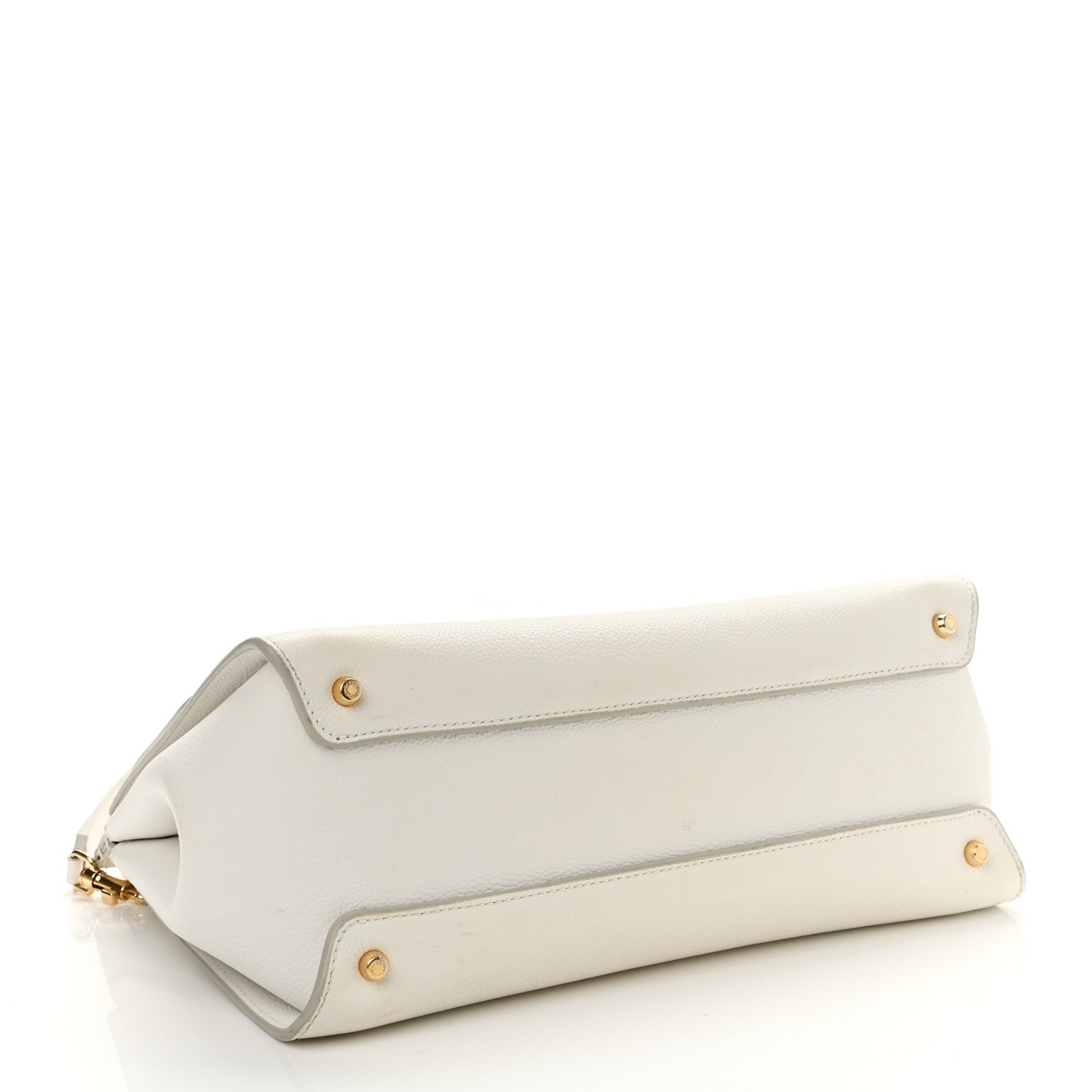 Dolce & Gabbana Calfskin Medium Sicily Soft Satchel White 4 of 14