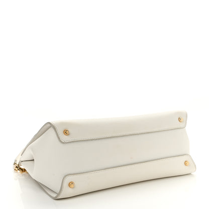 Dolce & Gabbana Calfskin Medium Sicily Soft Satchel White 4 of 14