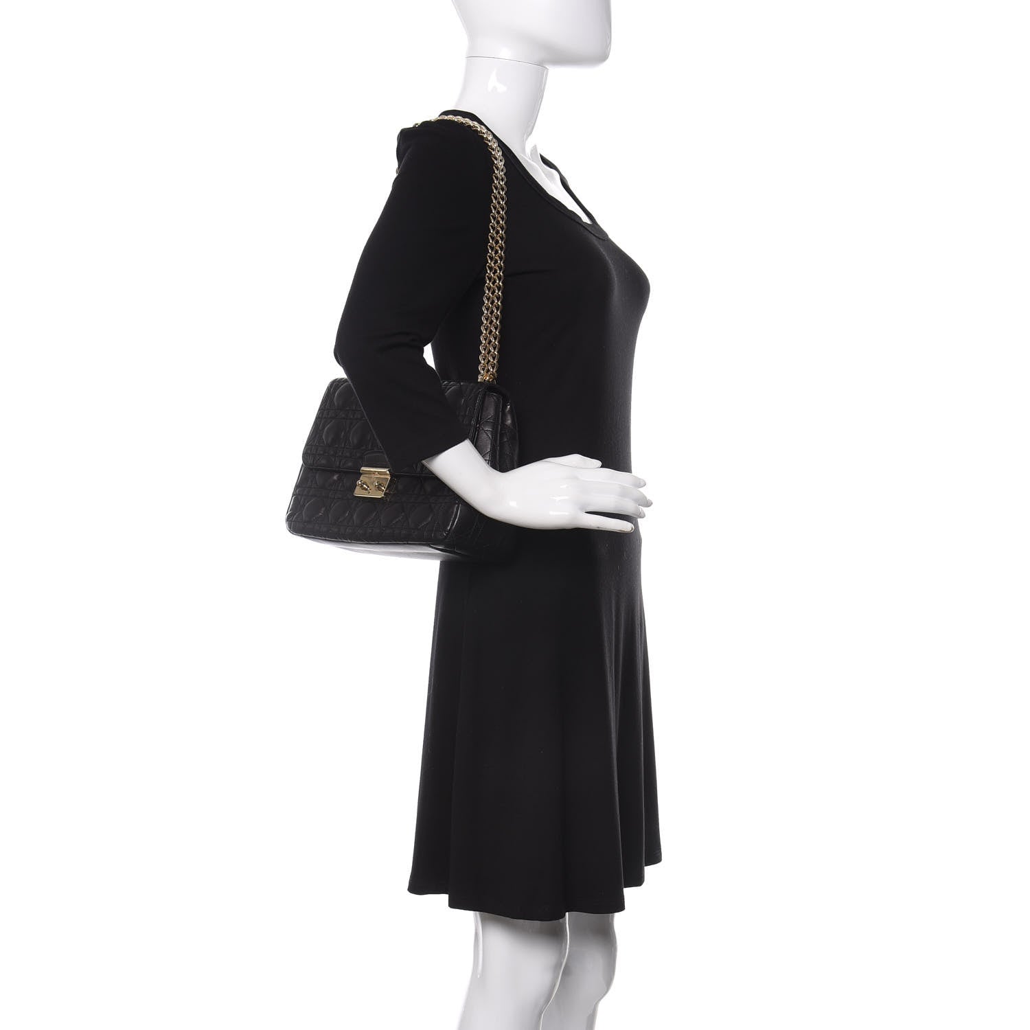 Christian Dior Lambskin Cannage Small Miss Dior Flap Black 2 of 11
