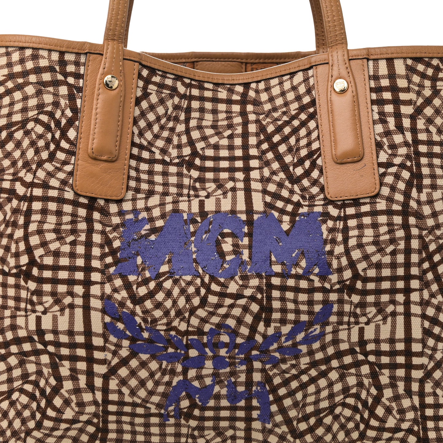Visetos Medium Liz Reversible Shopper Tote Cognac