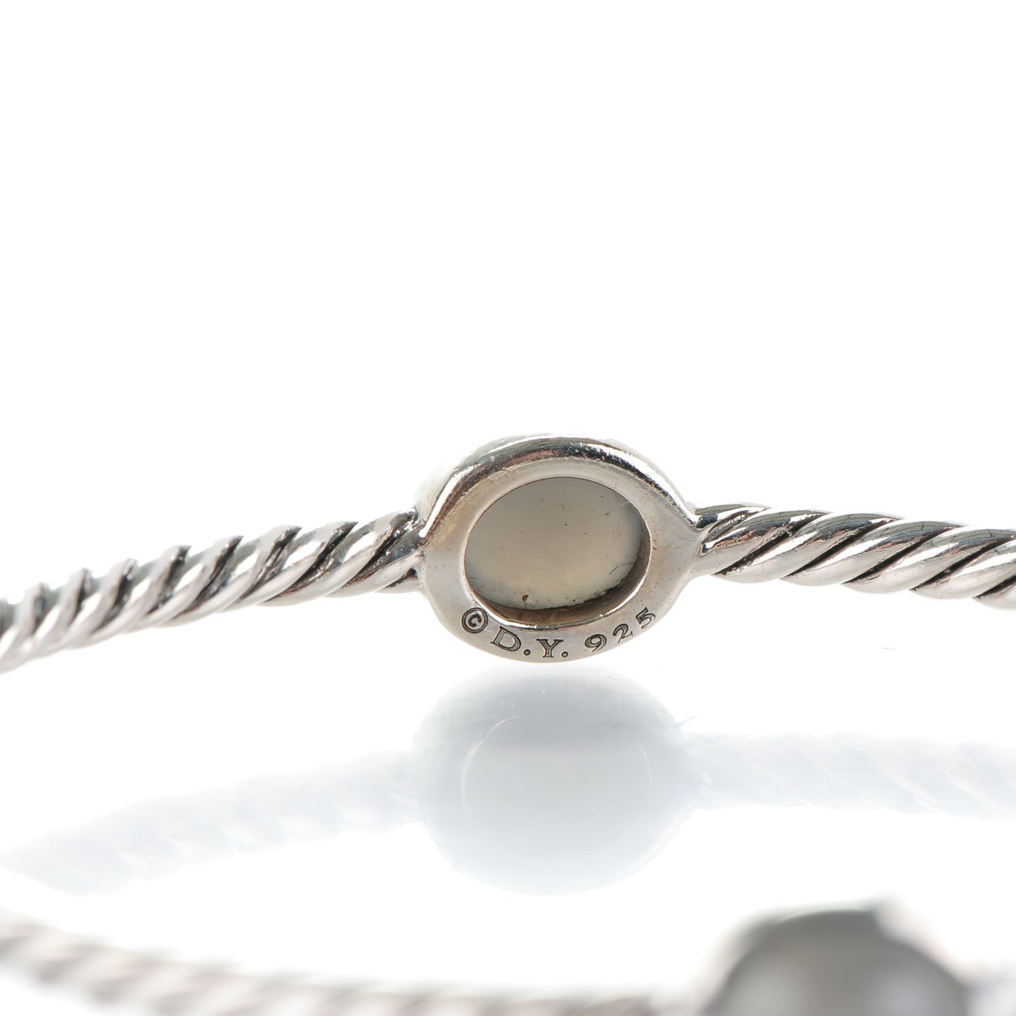 Sterling Silver Moonstone 3mm 4 Station Bangle
