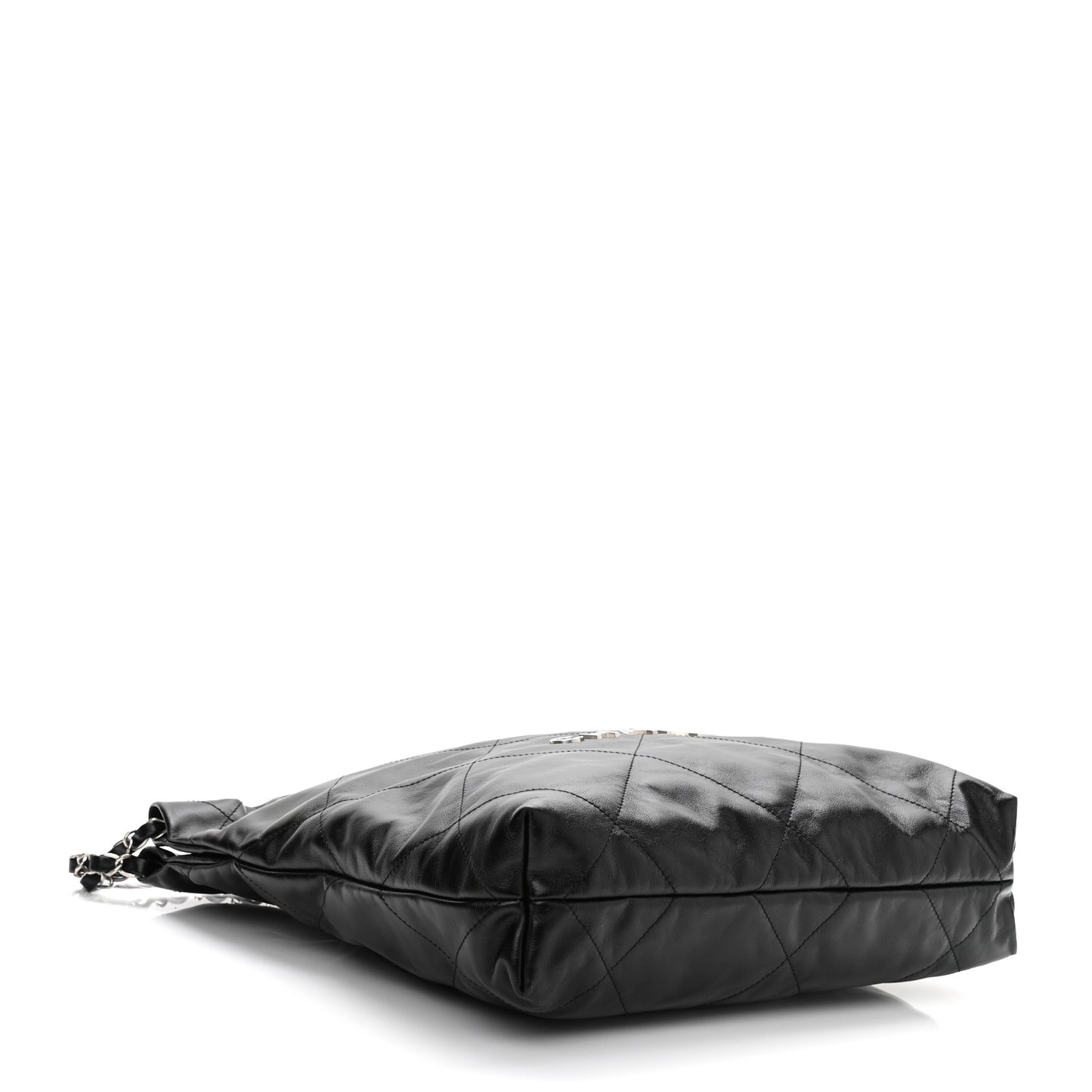 Shiny Calfskin Quilted Small Chanel 22 Black