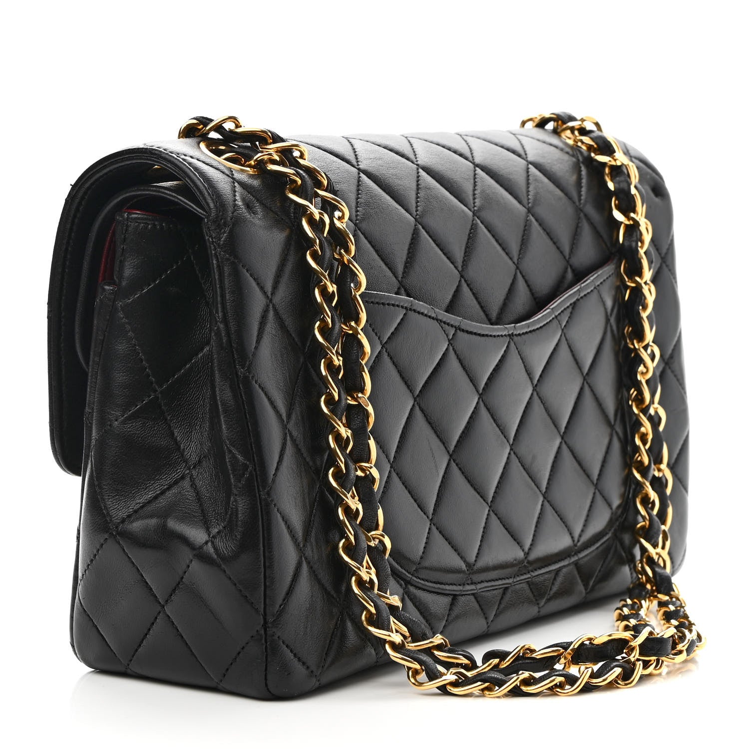 Chanel Lambskin Quilted Medium Double Flap Black 3 of 12