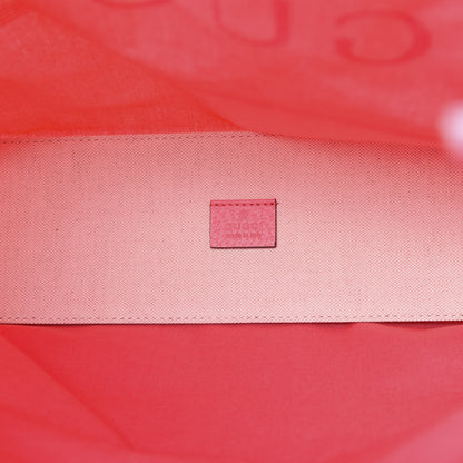 Gucci Patent Canvas Frame Logo Vertical Tote Glam Pink 7 of 9