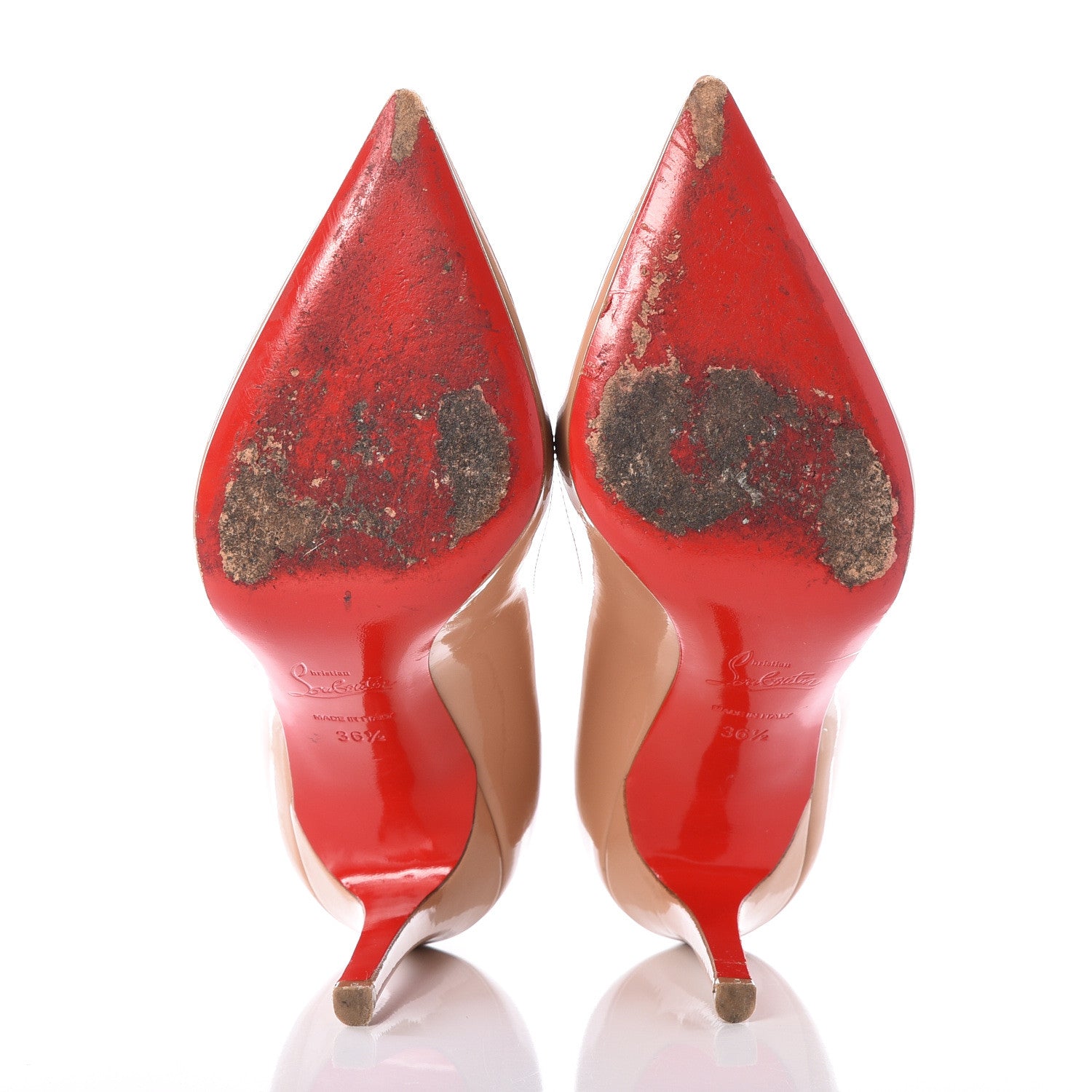 Christian Louboutin Patent Pigalle 100 Pumps 36.5 Nude 6 of 11