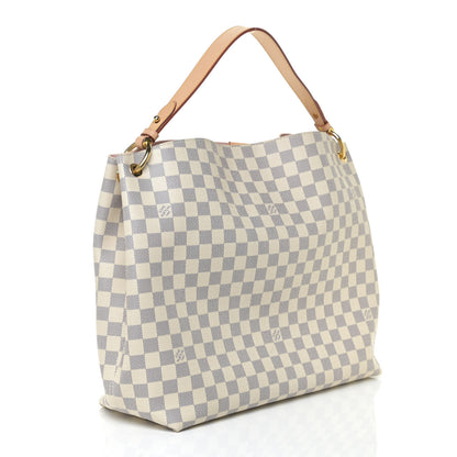 Louis Vuitton Damier Azur Graceful MM Rose Ballerine 3 of 10