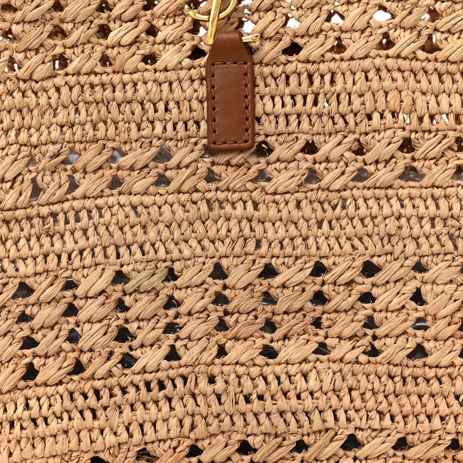 Saint Laurent Raffia Calfskin Medium Panier Tote Naturel 8 of 11