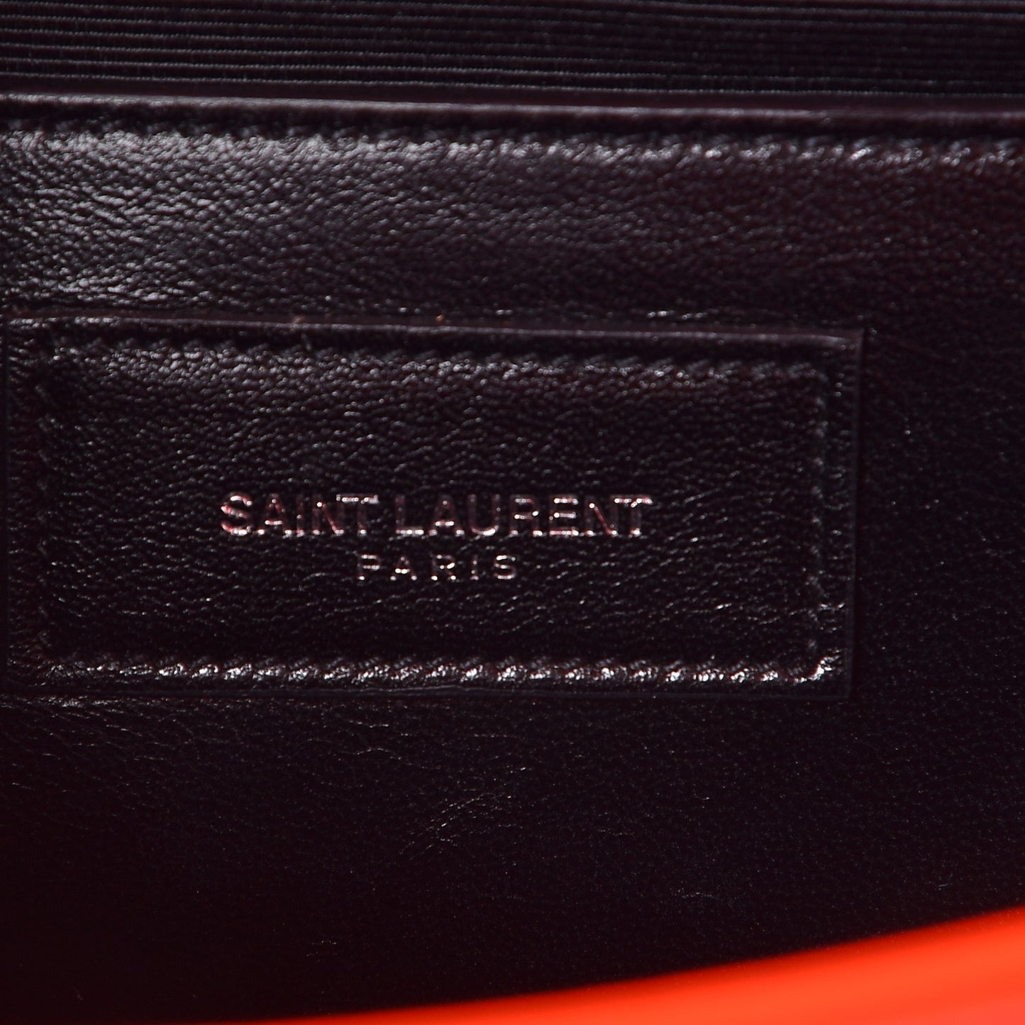 Calfskin Classic Monogram Clutch Neon Orange