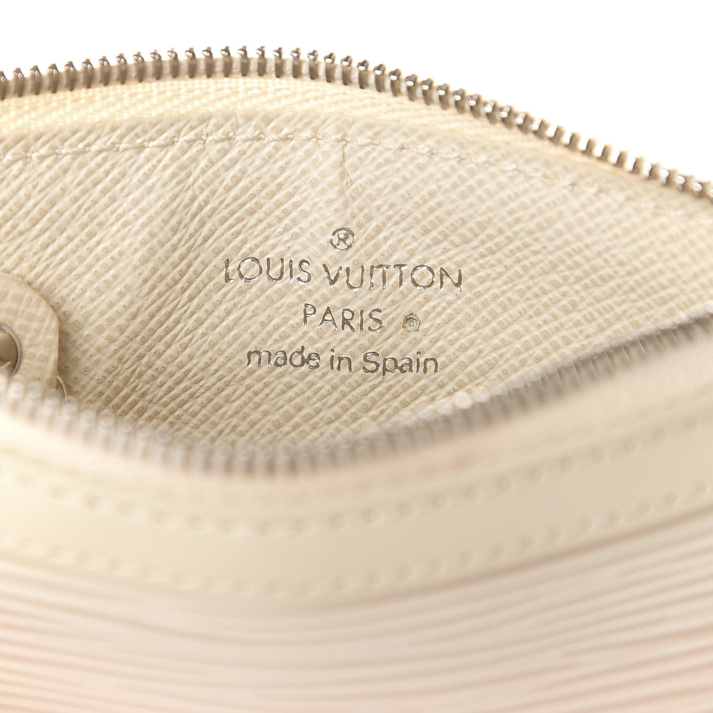 Epi Key Pouch Ivory