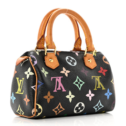 Louis Vuitton Monogram Multicolor Mini Sac HL Speedy Black 3 of 11