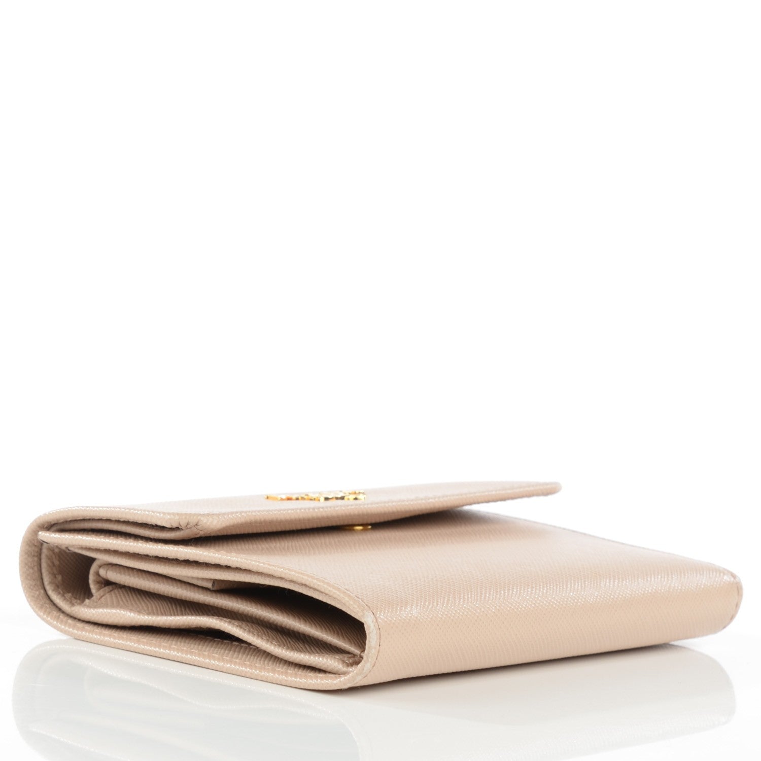 Prada Saffiano Metal Tri-Fold Wallet Cipria 5 of 9